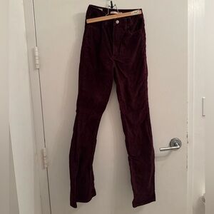 Levi's Corduroy Pants in Deep Burgundy
